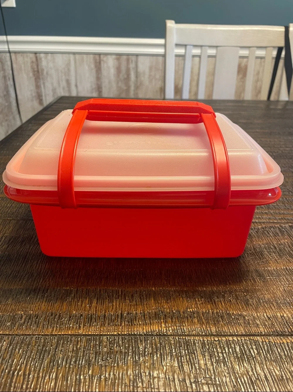 Vintage Tupperware Stackable Pink-Red Food Storage Containers Set